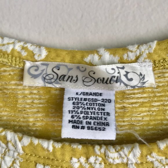 Sans Souci / Yellow Embroidered Mini Dress - Picture 5 of 5